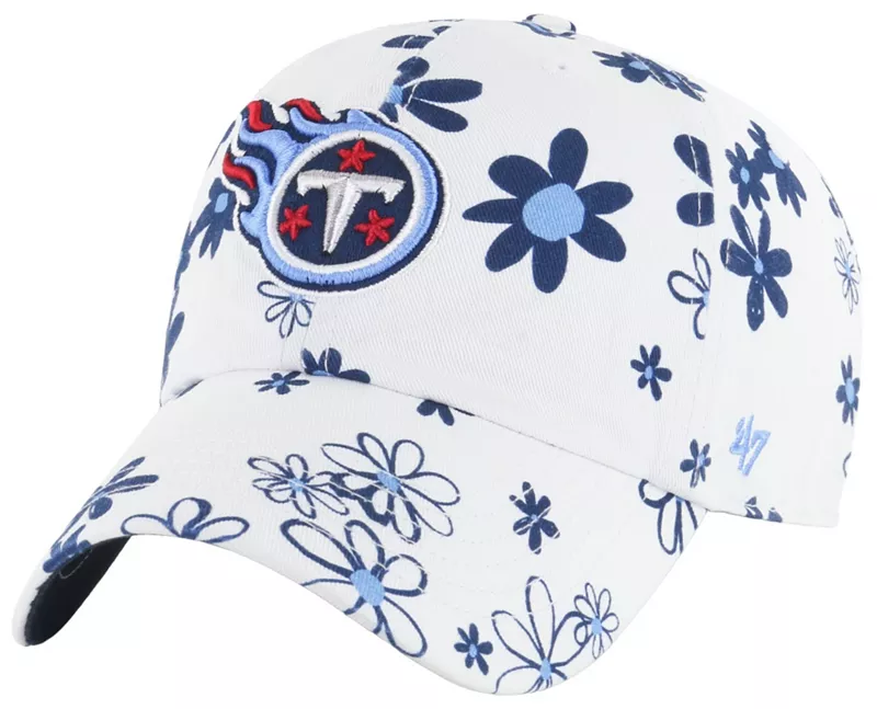 

Белая регулируемая кепка для молодежи Tennessee Titans '47 Daisy Delight