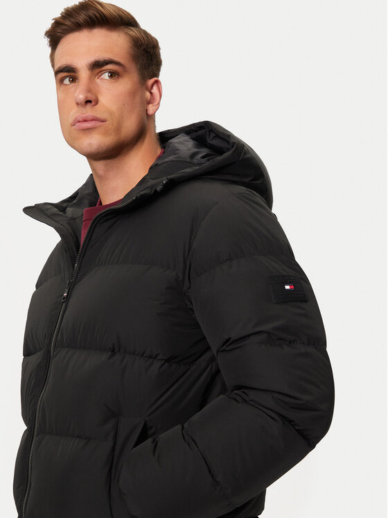 Пуховик стандартного кроя MW0MW36599 Tommy Hilfiger, черный — фото 4