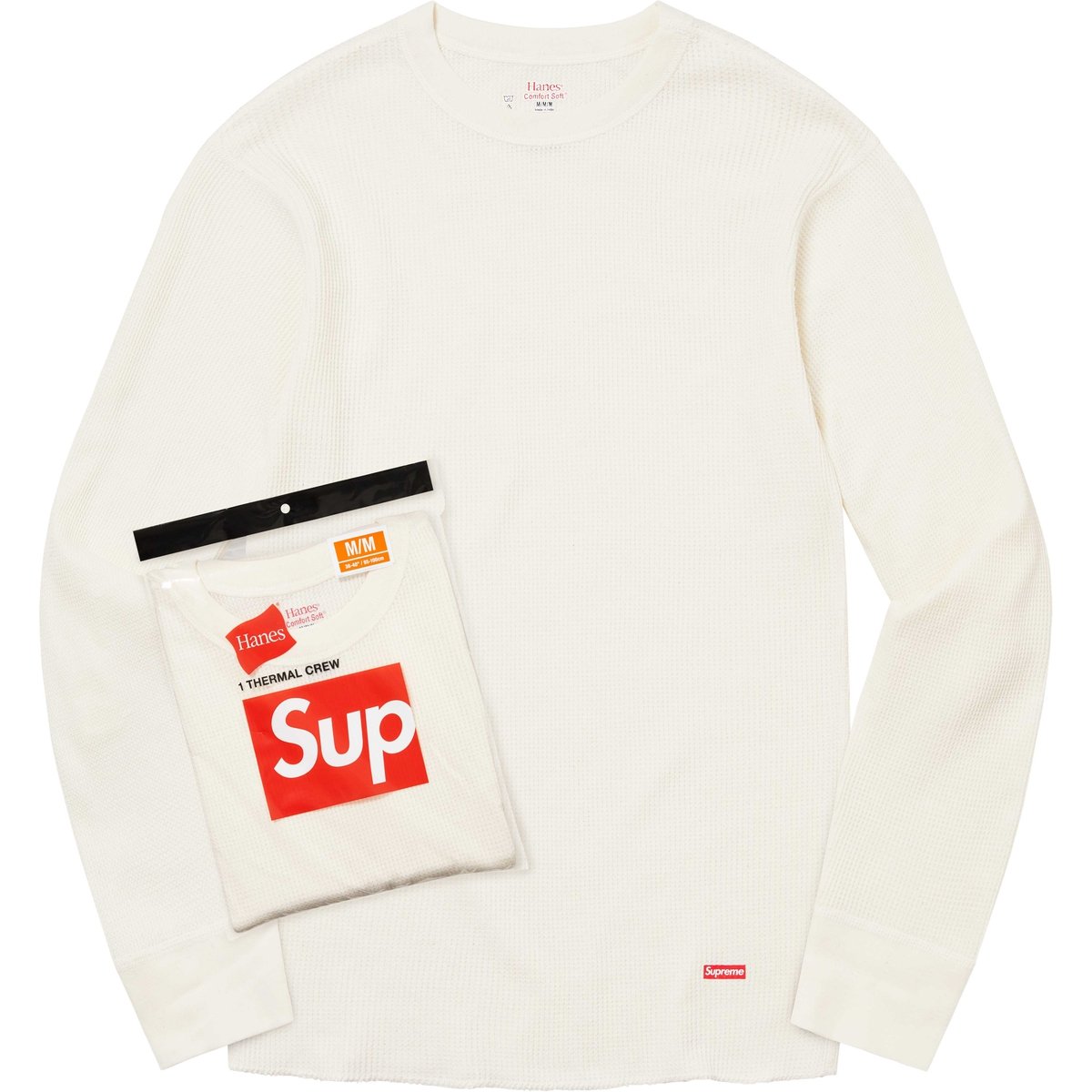 Supreme Термобелье Hanes Thermal Crew 1 Pack Black — фото 3