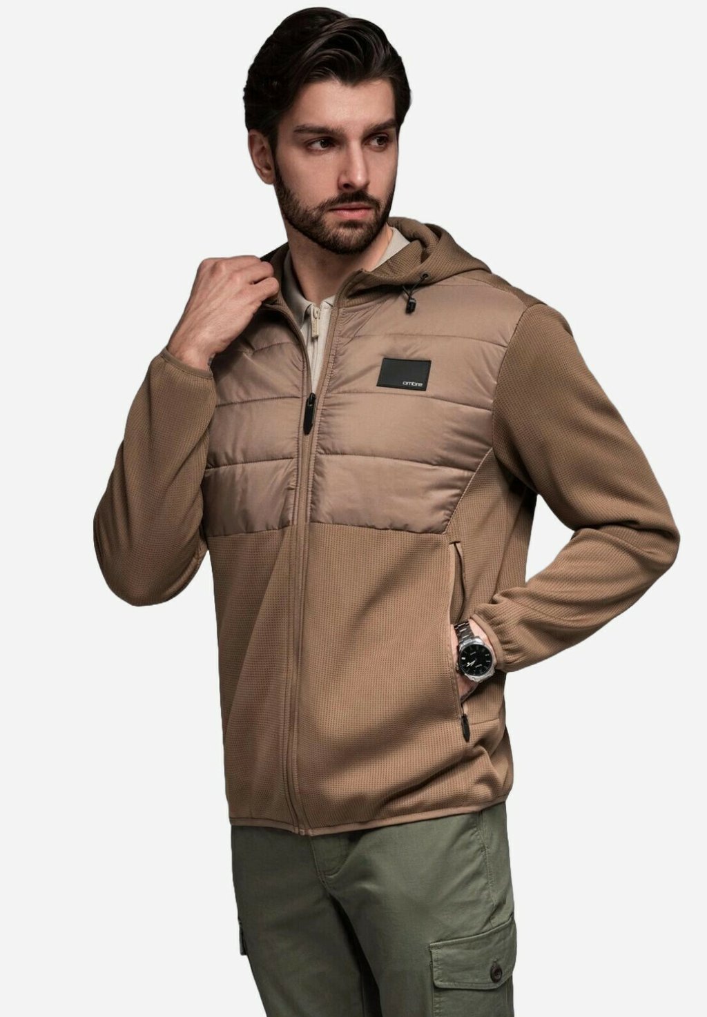

Куртка демисезонная HOODED JANP Ombre, светло-коричневый
