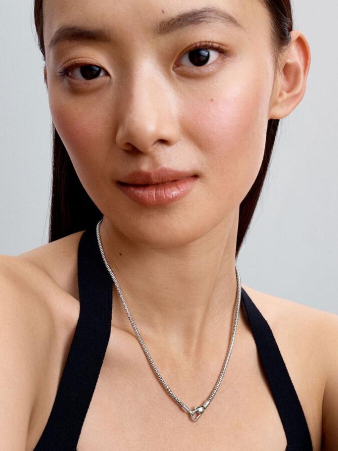 

Ожерелье Pandora Studded Clasp & Chain Necklace, стерлинговое серебро