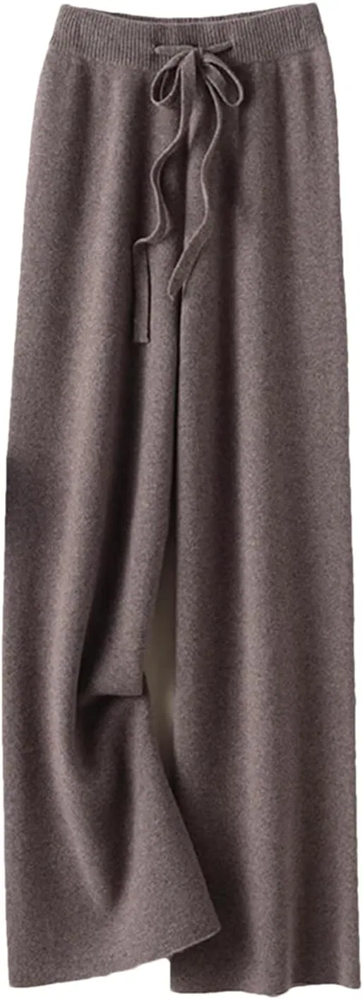 Женские широкие брюки, высокая талия, бренд Generic, цвет Deep Brown Gray