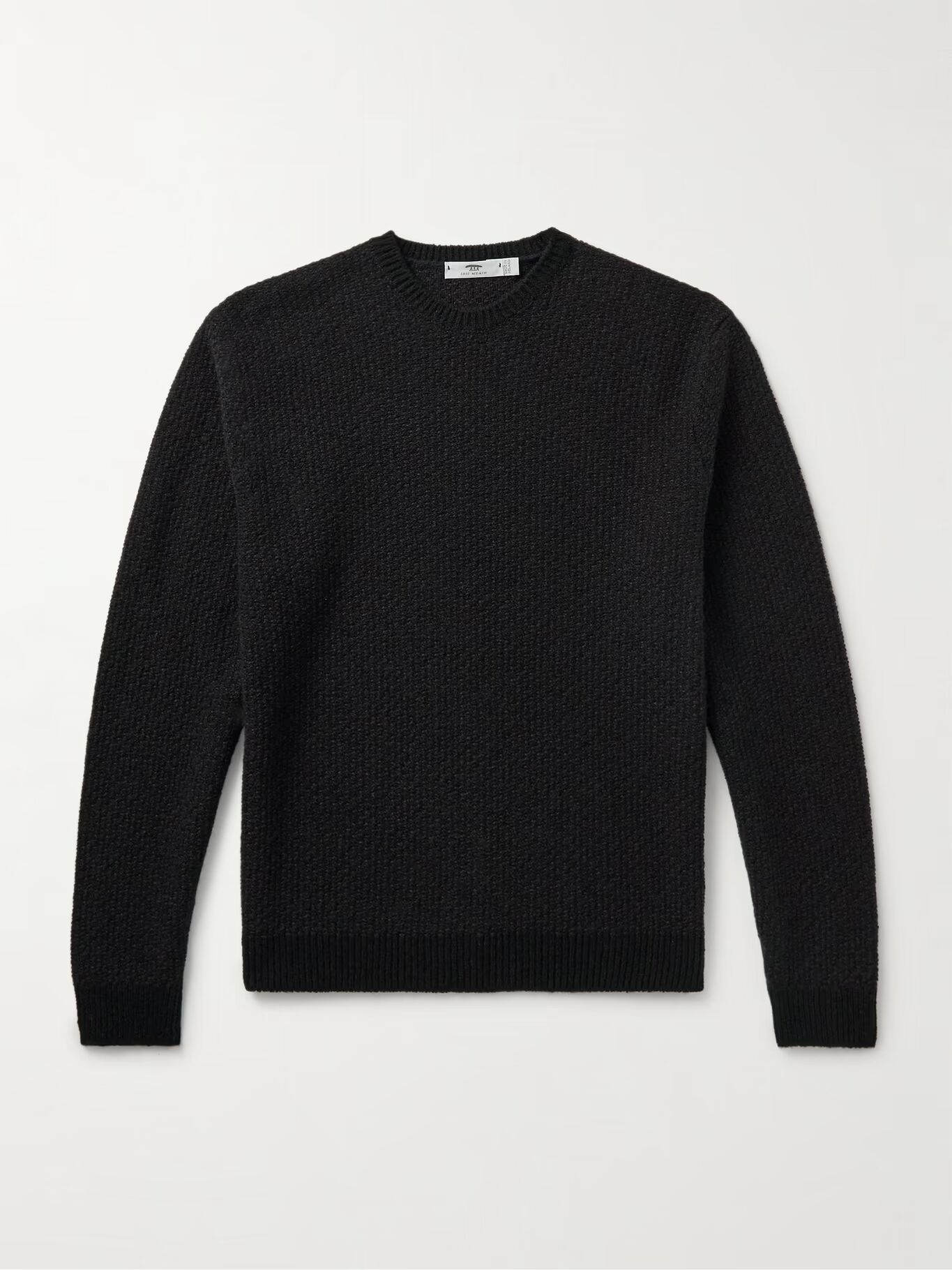 

Свитер Breidin Honeycomb-Knit из смеси мериносовой шерсти и кашемира INIS MEÁIN, темно-синий