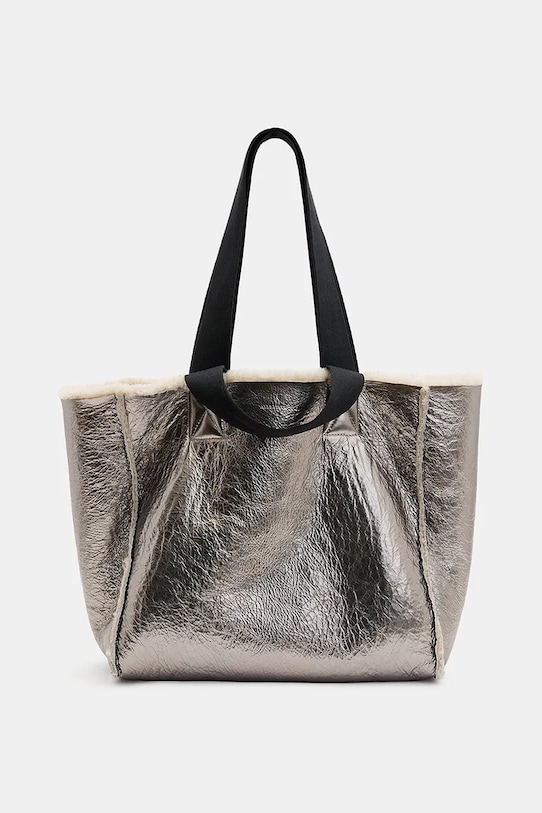 

Кожаная двусторонняя сумка IZZY SHEARLING Allsaints, коричневый