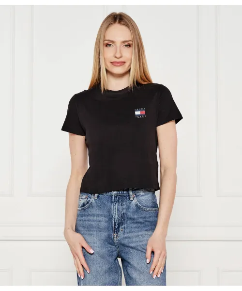 

Футболка Cropped fit Tommy Jeans, черный