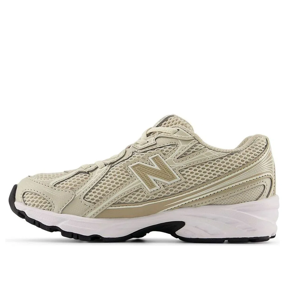 Кроссовки New Balance 740 Bungee Lace 'Grey Wolf Lime' P7409KQ, цвет tan