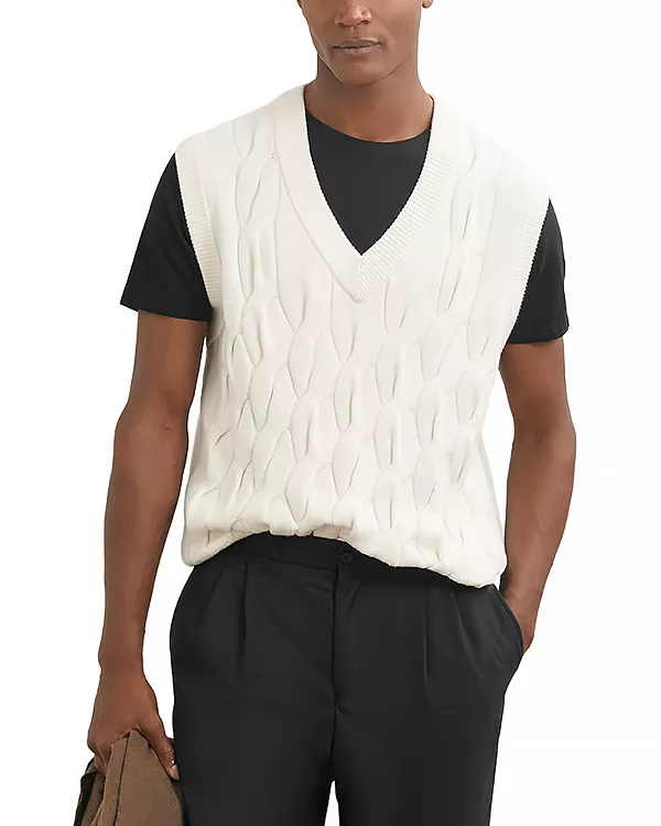 

Кардиган с V-образным вырезом, жилет Reiss, белый