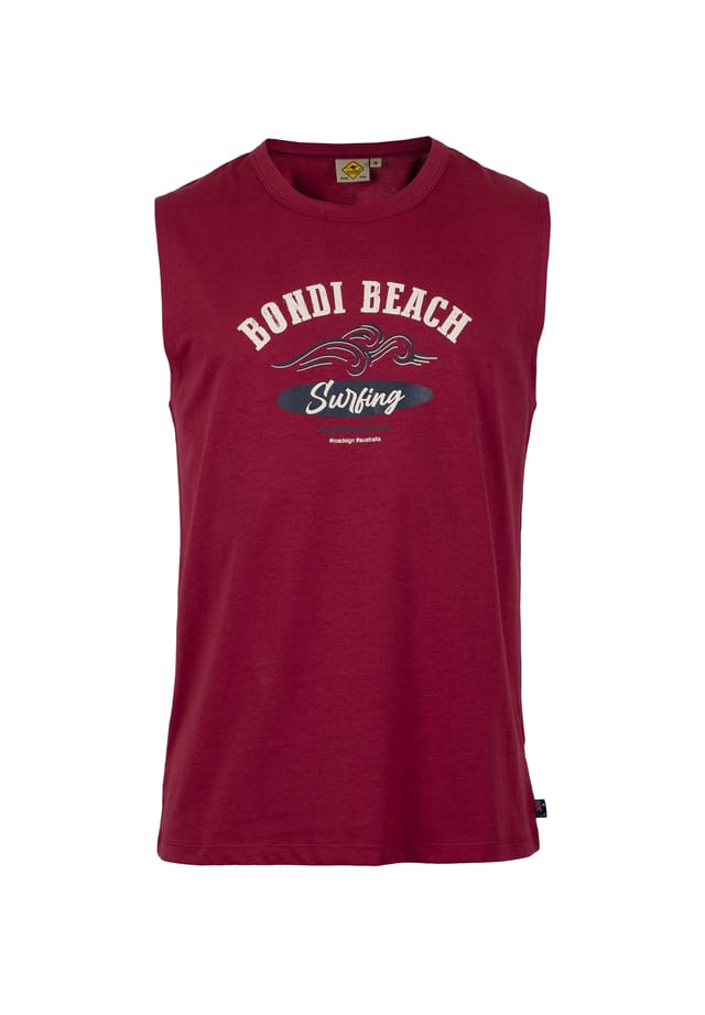 

Майка для серфинга с культовым мотивом для летних образов Roadsign Australia, красный