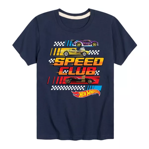 

Футболка для мальчиков с принтом Club Graphic, 8-20 скоростей Hot Wheels, синий