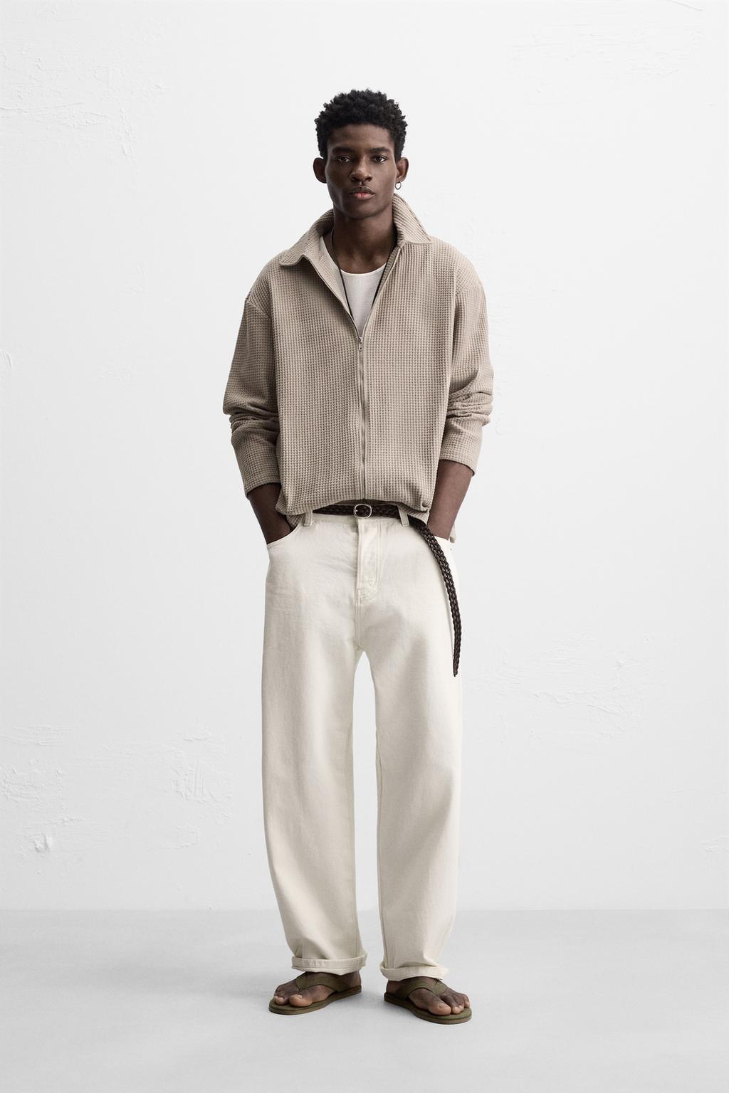 

Жакет в текстурированную клетку ZARA, цвет Brown/Taupe