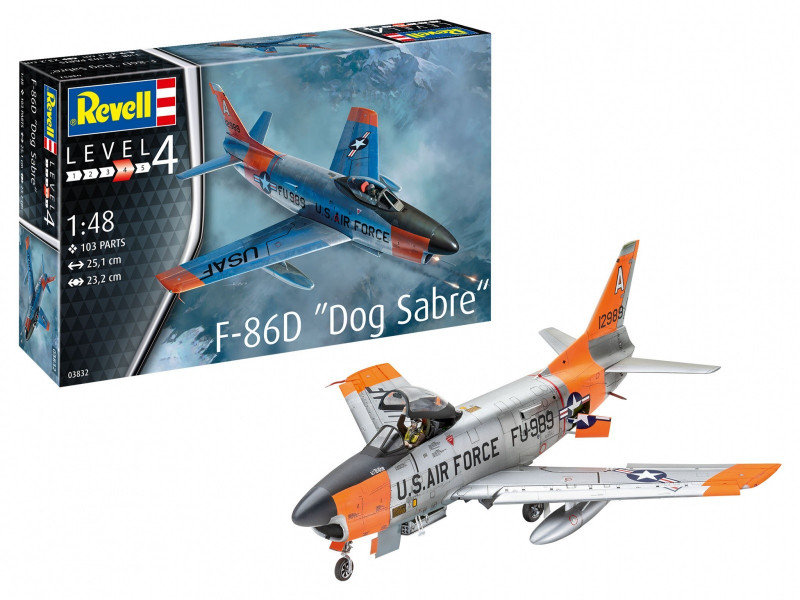 

Revell, Самолет F-86D Dog Sabre 1/48, Пластиковая модель