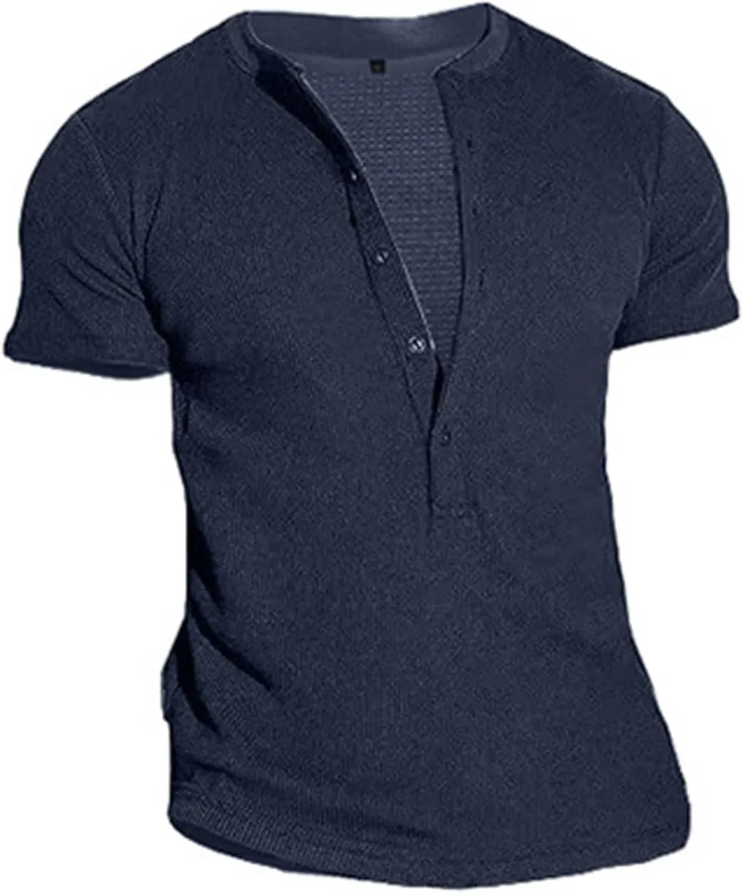 

Мужская футболка Henley с глубоким V-образным вырезом Slim Fitted Cambkatl
