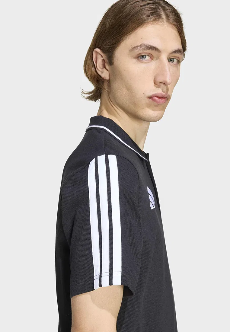 Поло мужское, DNA, Germany Adidas, черный — фото 4