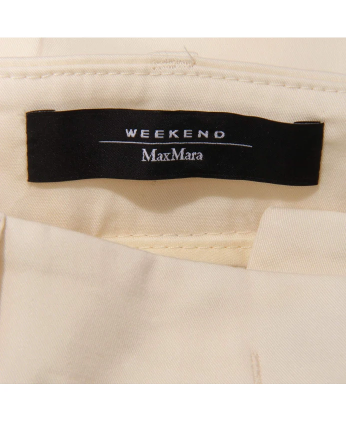 Укороченные брюки из кремового хлопка. Max Mara, белый — фото 4