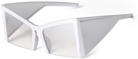 

Солнцезащитные очки большого размера в полуободковой оправе для женщин, модель «кошачий глаз», панк-стиль, винтажные женские очки с защитой от УФ-излучения UV400 MTZJH, C1