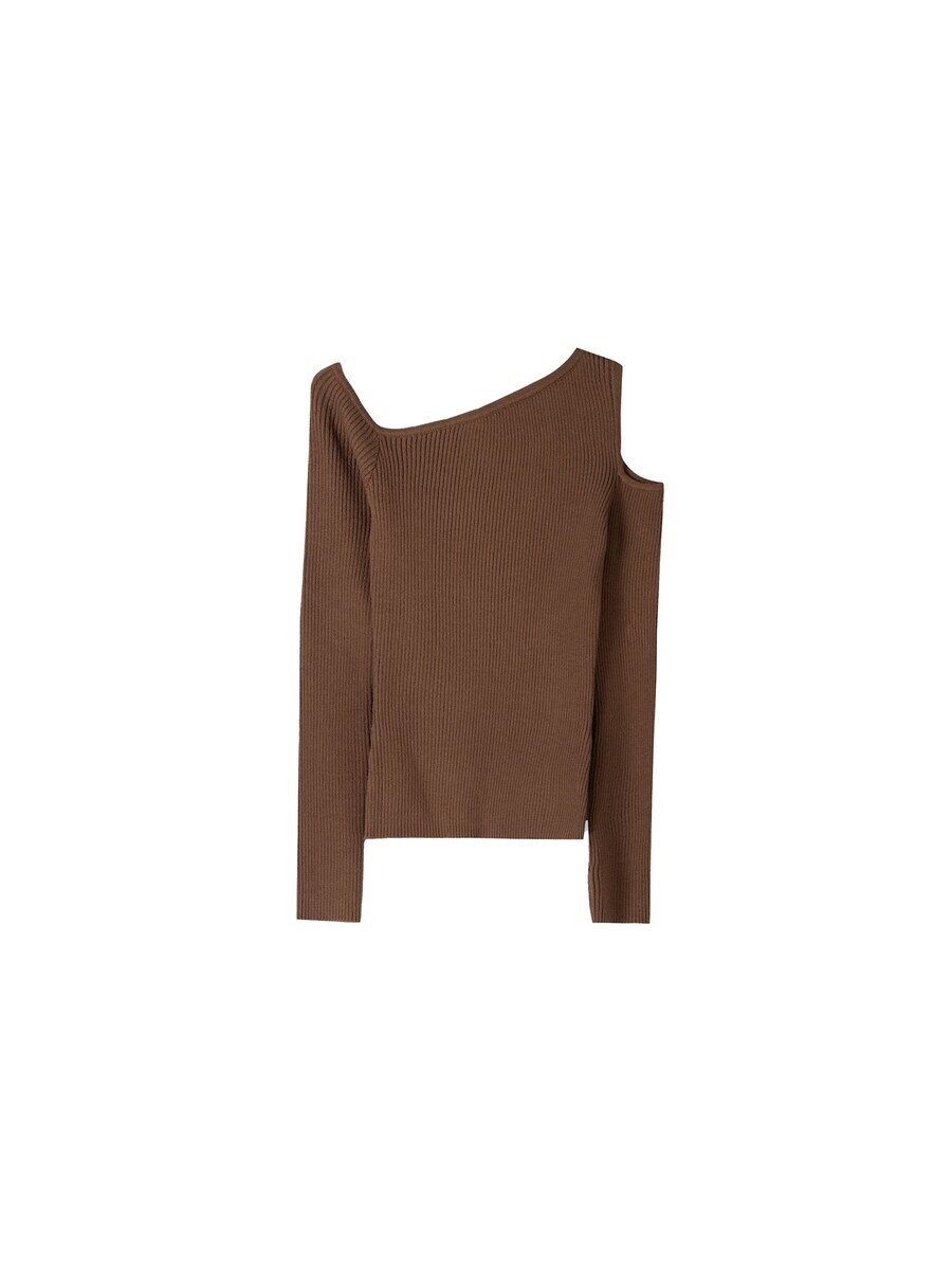 

Тонкий вязаный свитер Bershka Sweater, коричневый