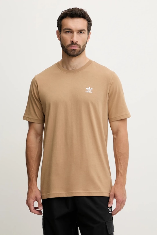 

Футболка хлопковая Trefoil Essential Adidas Originals, коричневый