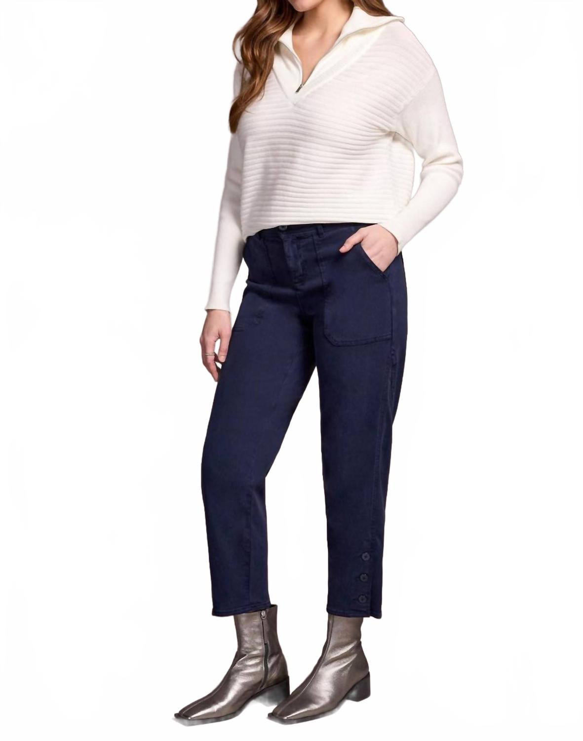 

TRIBAL Брюки до щиколотки из эластичной саржи, цвет сапфир