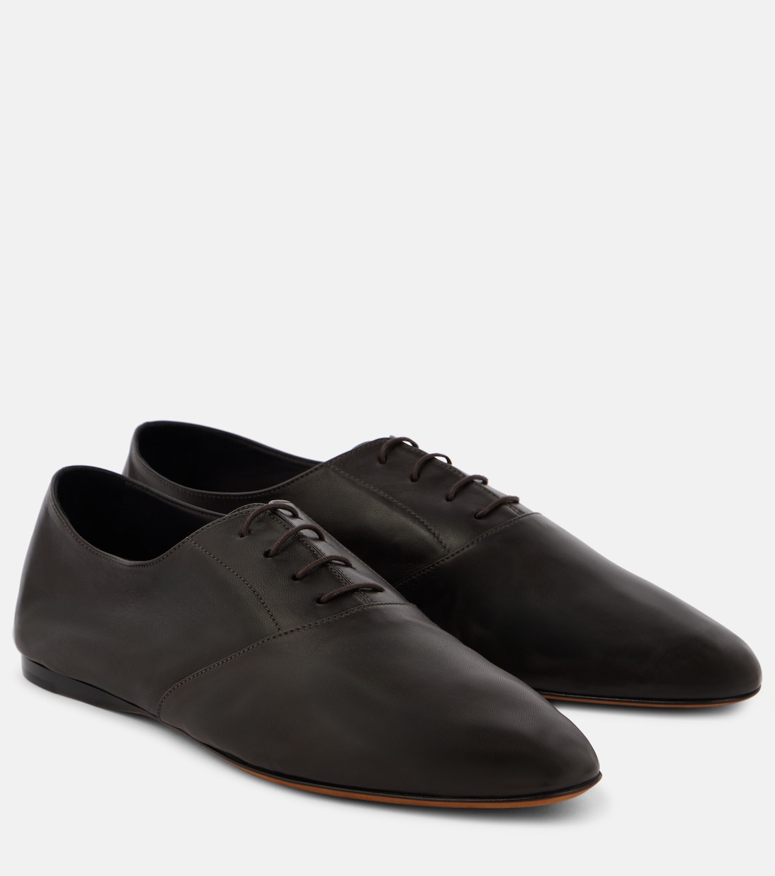 Кожаные туфли-оксфорды Awar Lace Up The Row, Laquer Brown