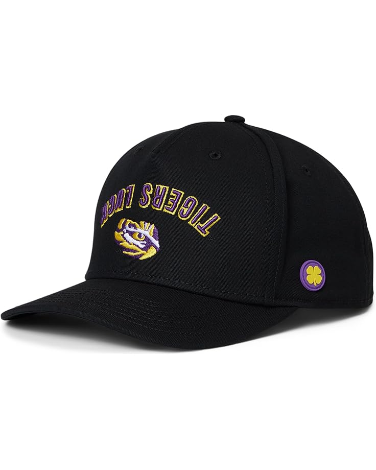 

Унисекс черная бейсболка Clover LSU Game Day с регулируемой застежкой Black Clover, Black/Cotton Twill Purple 3D Embroidery