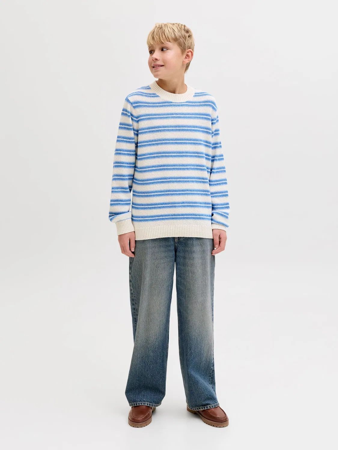 Свитер хлопковый JACK & JONES Junior, морская соль — фото 4