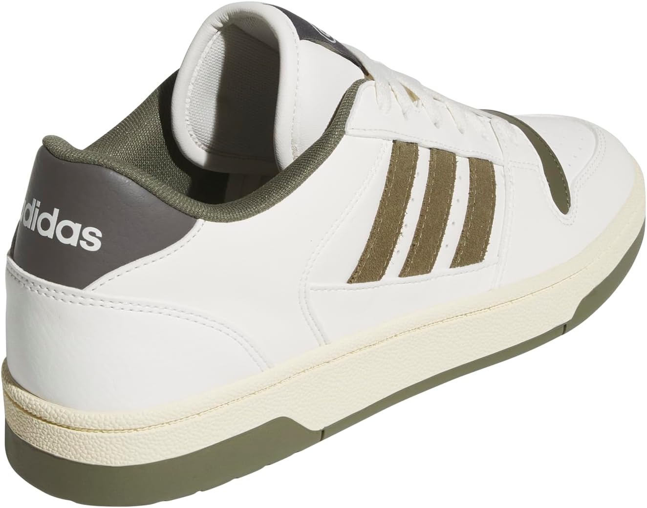 Кроссовки Adidas Унисекс-Взрослые Break Start, белый/угольный/оливковый — фото 3