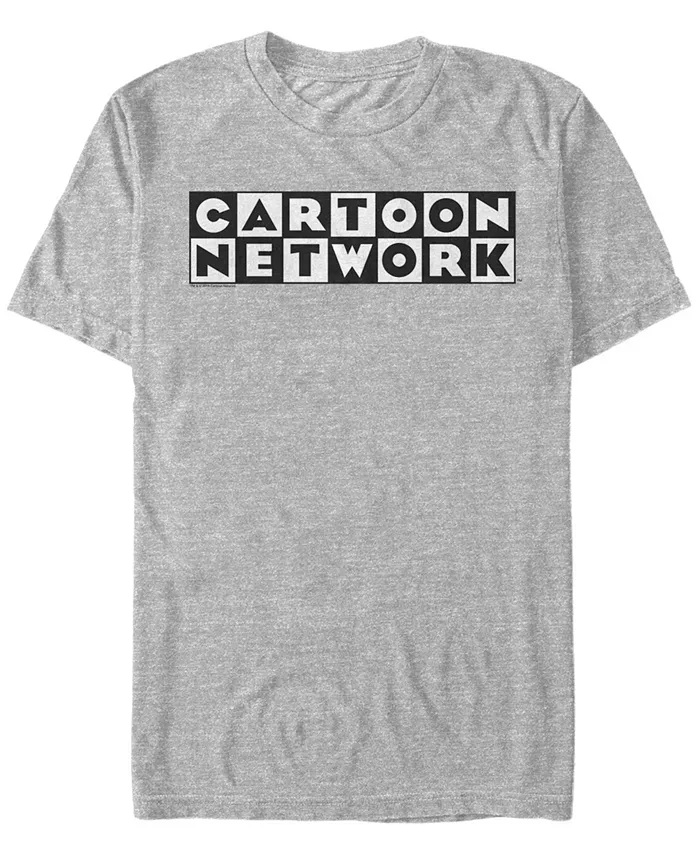 

Мужская футболка с коротким рукавом Cartoon Network с клетчатым логотипом Fifth Sun, серый