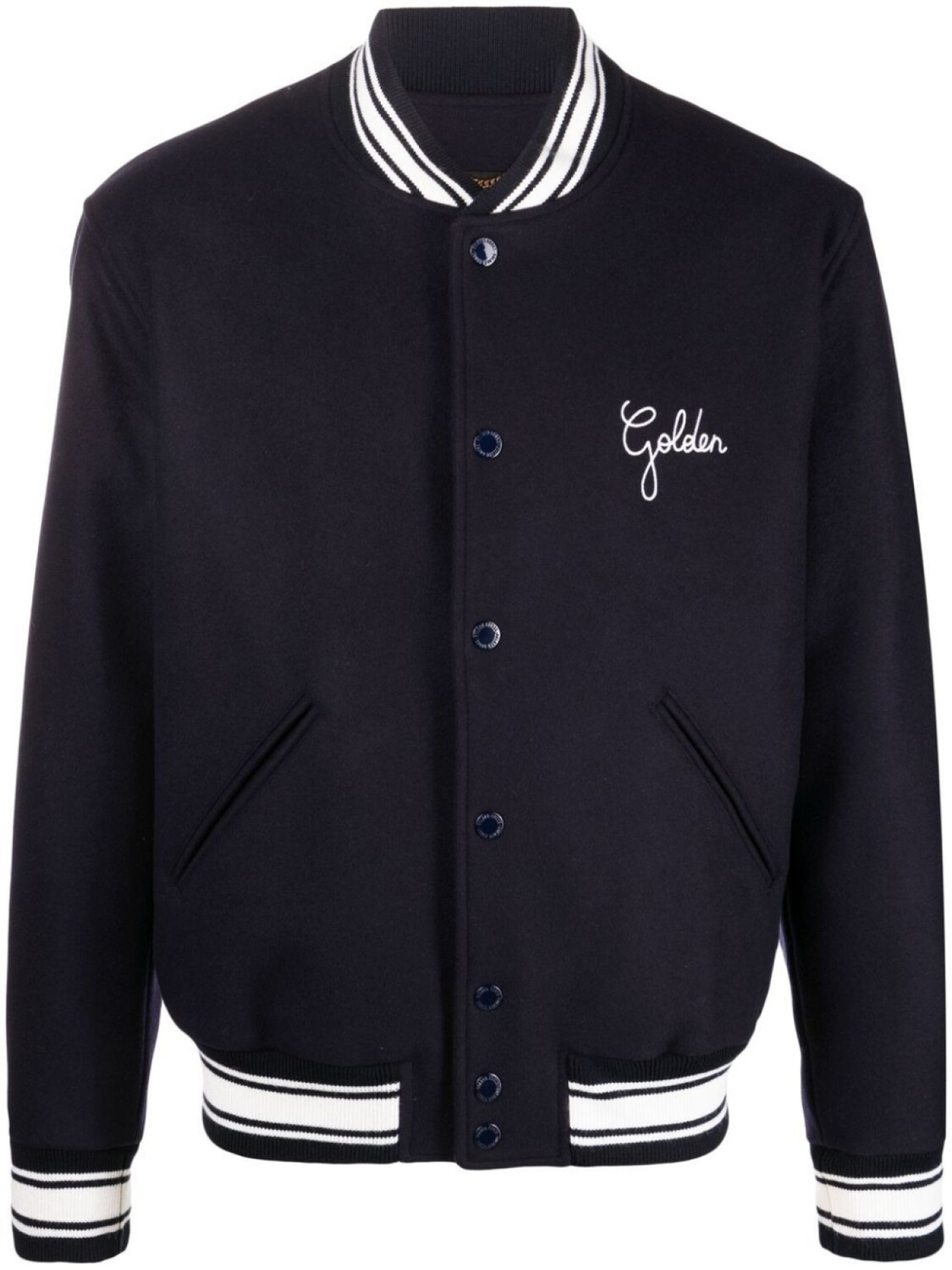 

Golden Goose бомбер с вышитым логотипом, синий