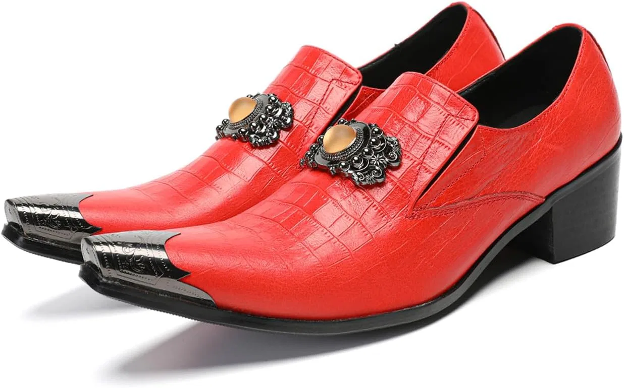 Лоферы кожаные Santimon Red