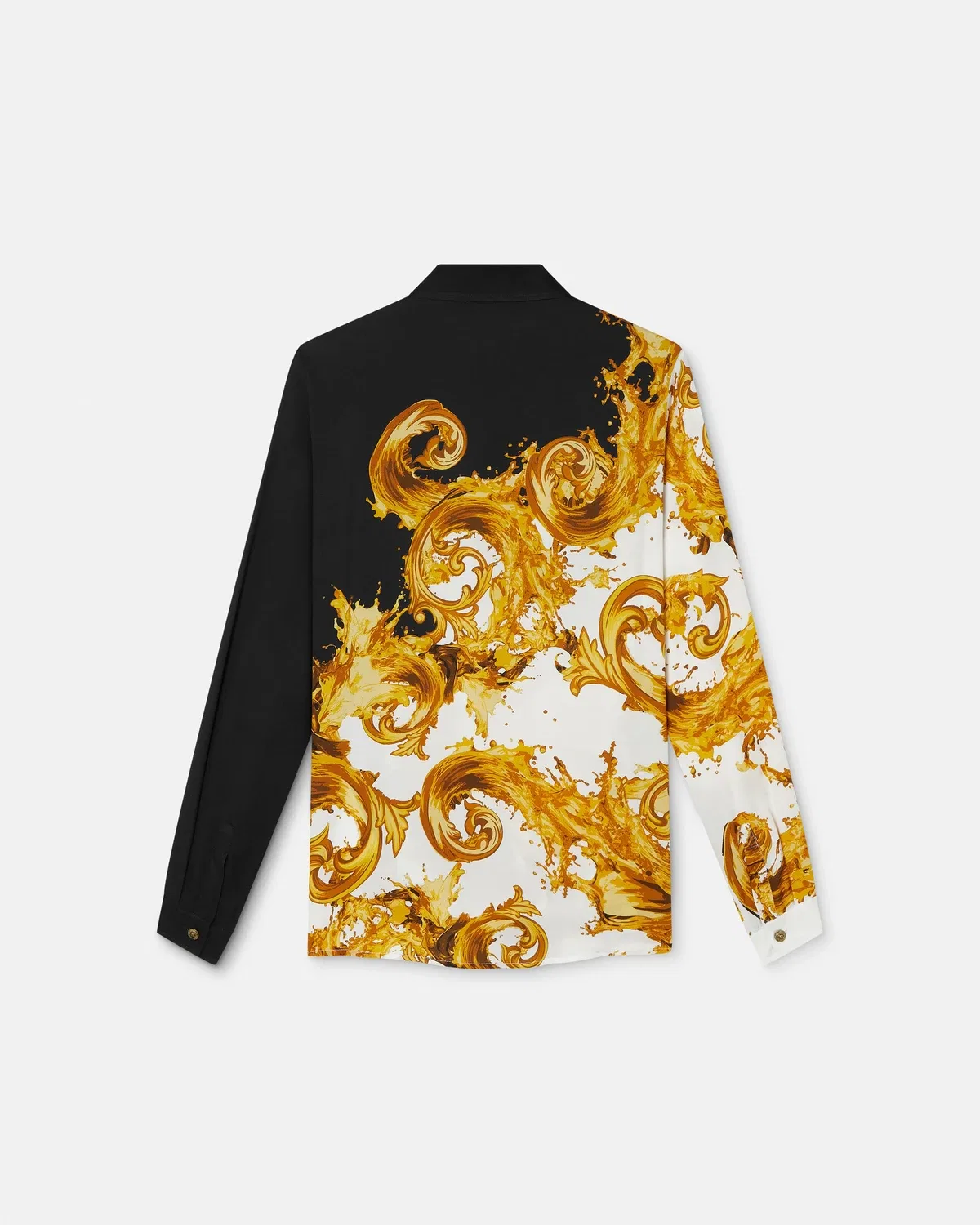 Рубашка из вискозы с принтом и саржевым переплетением VERSACE, мультиколор — фото 3