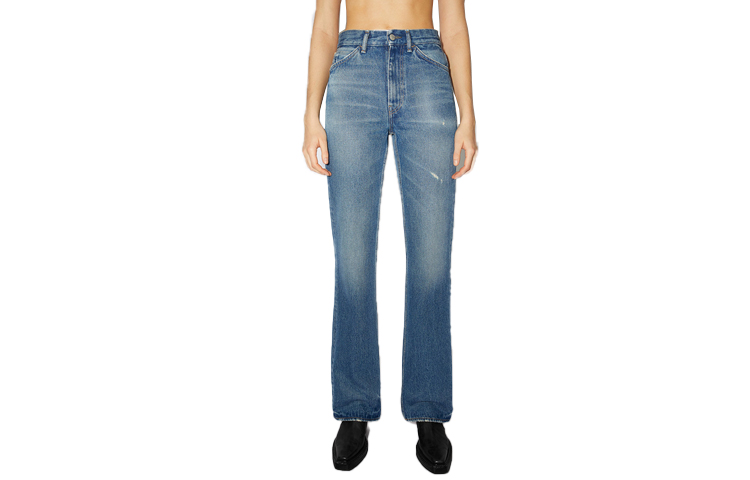 

Джинсы Mid-Rise Acne Studios с эффектом поношенности, синие