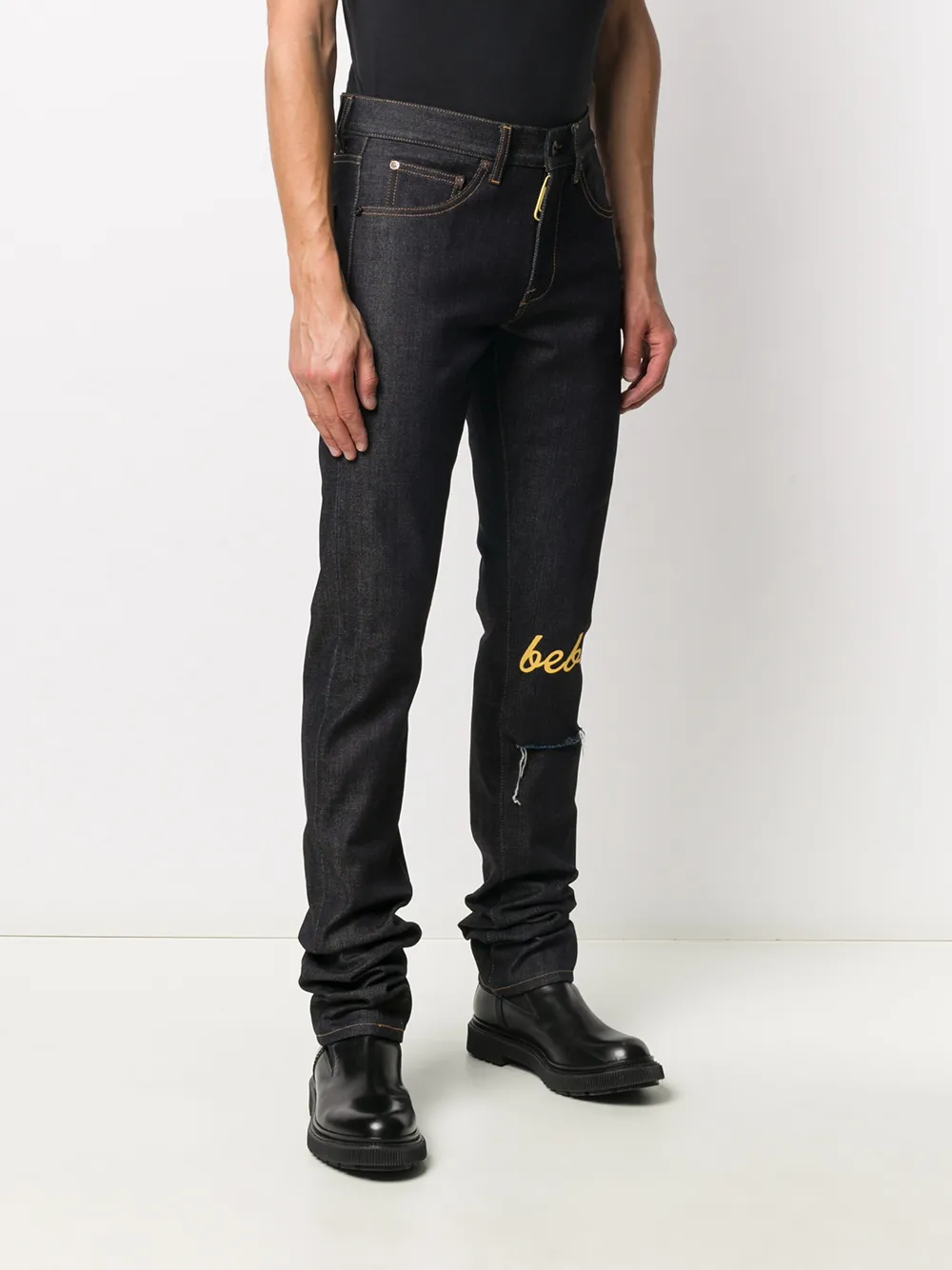 Джинсы Bebey Selvedge из коллаборации с Theophilus London OFF-WHITE, синий — фото 3