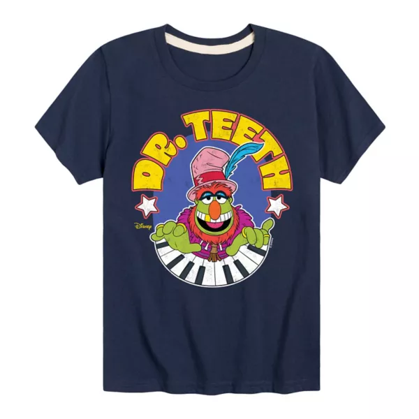 

Футболка с принтом «Electric Mayhem» и Dr Teeth для мальчиков 8-20 лет Disney, синий