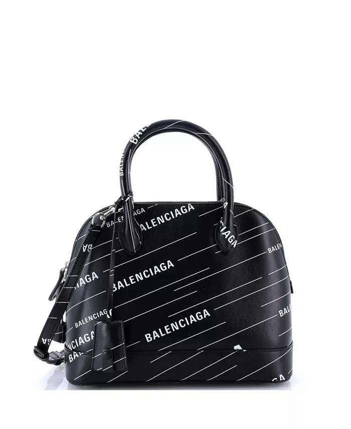 

Маленькая сумка Ville с логотипом, кожа с принтом Pre-Owned Balenciaga, черный