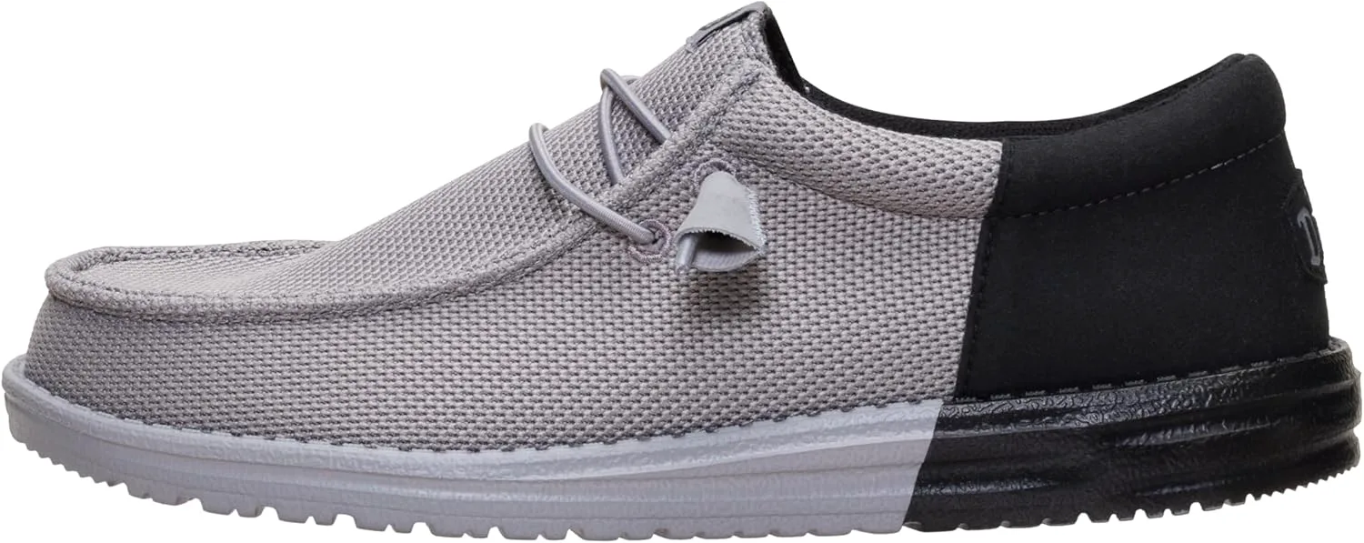 HEYDUDE Mens Wally Funk Mesh Split, серый/черный