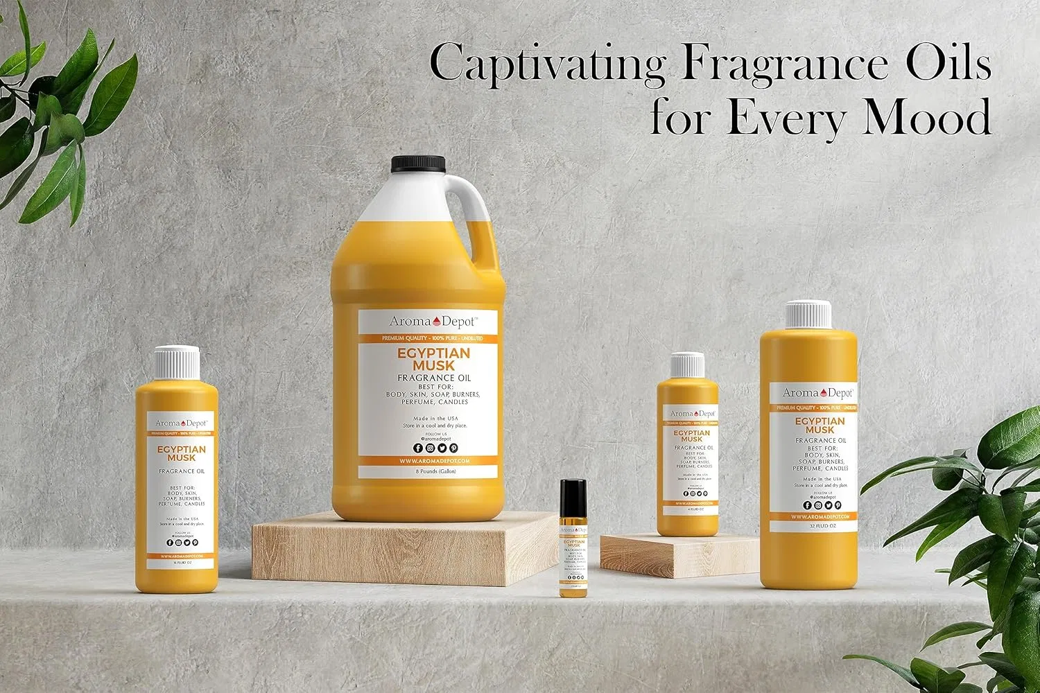 Масло ароматическое Aroma Depot Egyptian Musk, 240 мл, желтый — фото 2