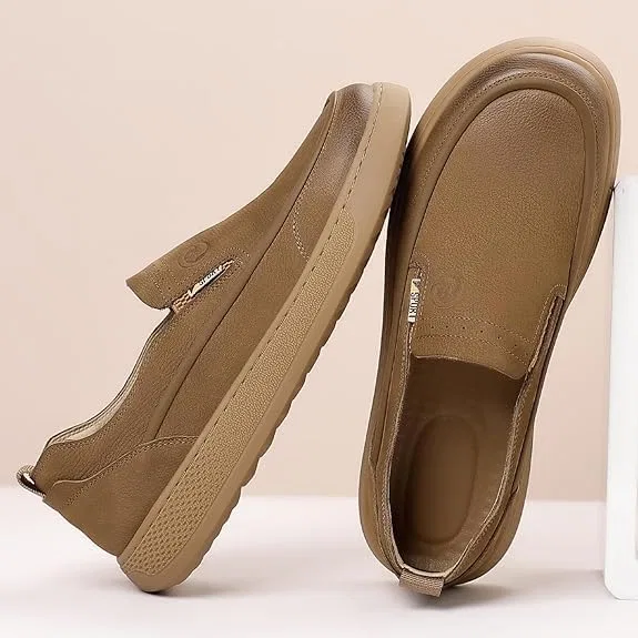 Лоферы мужские кожаные Loafers Brown FYEONCVS — фото 3