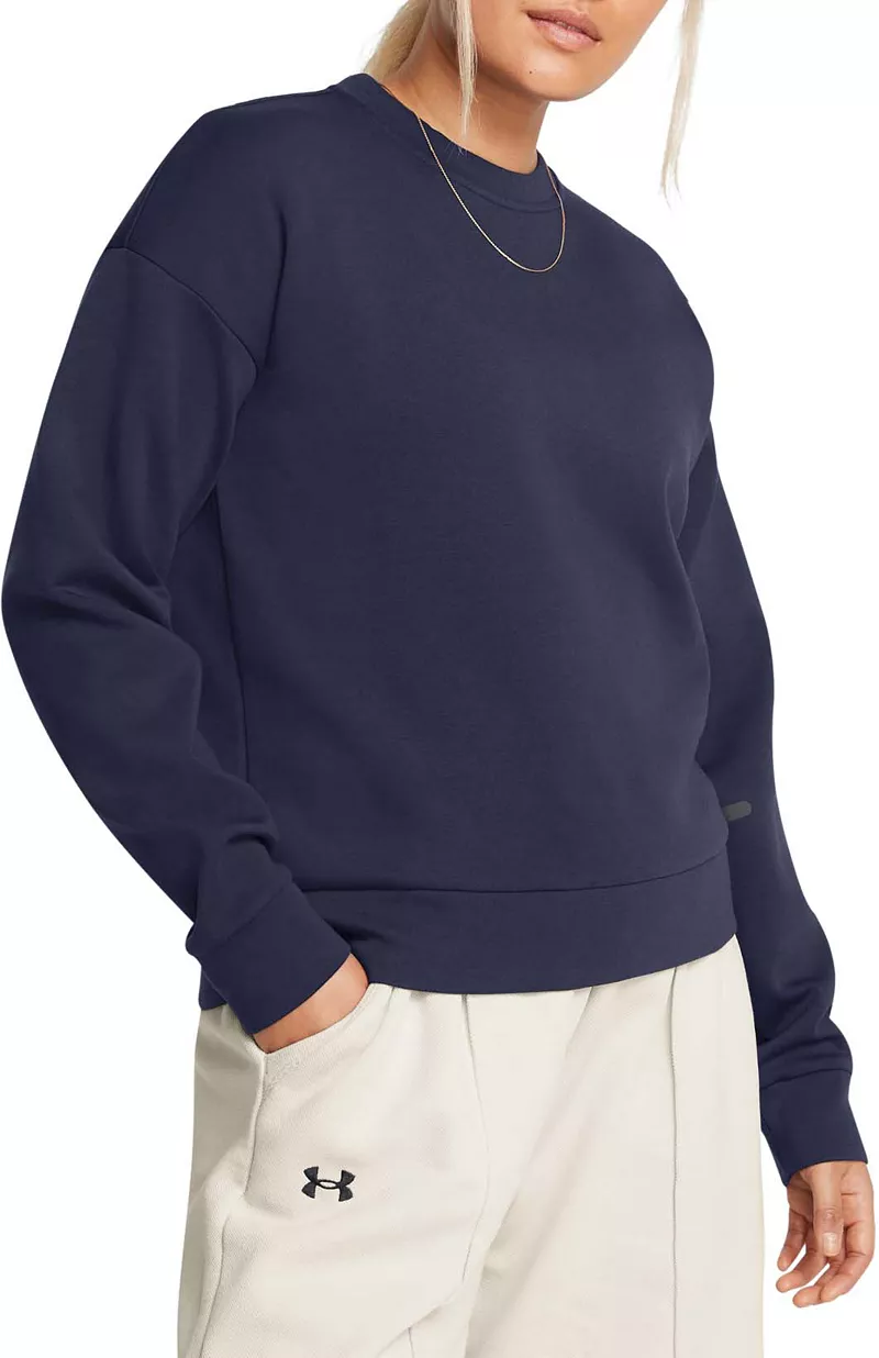 

Женская неудержимая флисовая футболка Under Armour, цвет Midnight Navy/Black