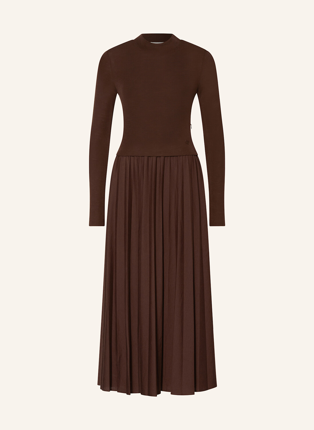 

Платье из разных материалов CLAUDIE PIERLOT, темно-коричневый