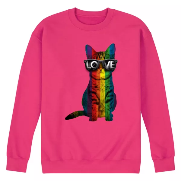

Мужская флисовая толстовка с принтом «Love Cat» Licensed Character, пурпурный