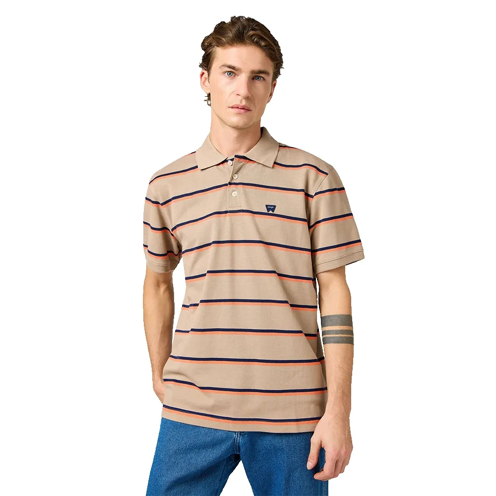

Поло с коротким рукавом Wrangler Stripe, бежевый