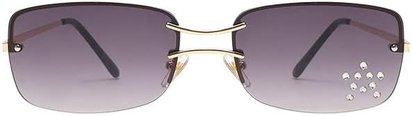 

Willochra Модные солнцезащитные очки без оправы для женщин, роскошные солнцезащитные очки с бриллиантами, прямоугольные солнцезащитные очки, тренды, пентаграмма, солнцезащитные очки, Black