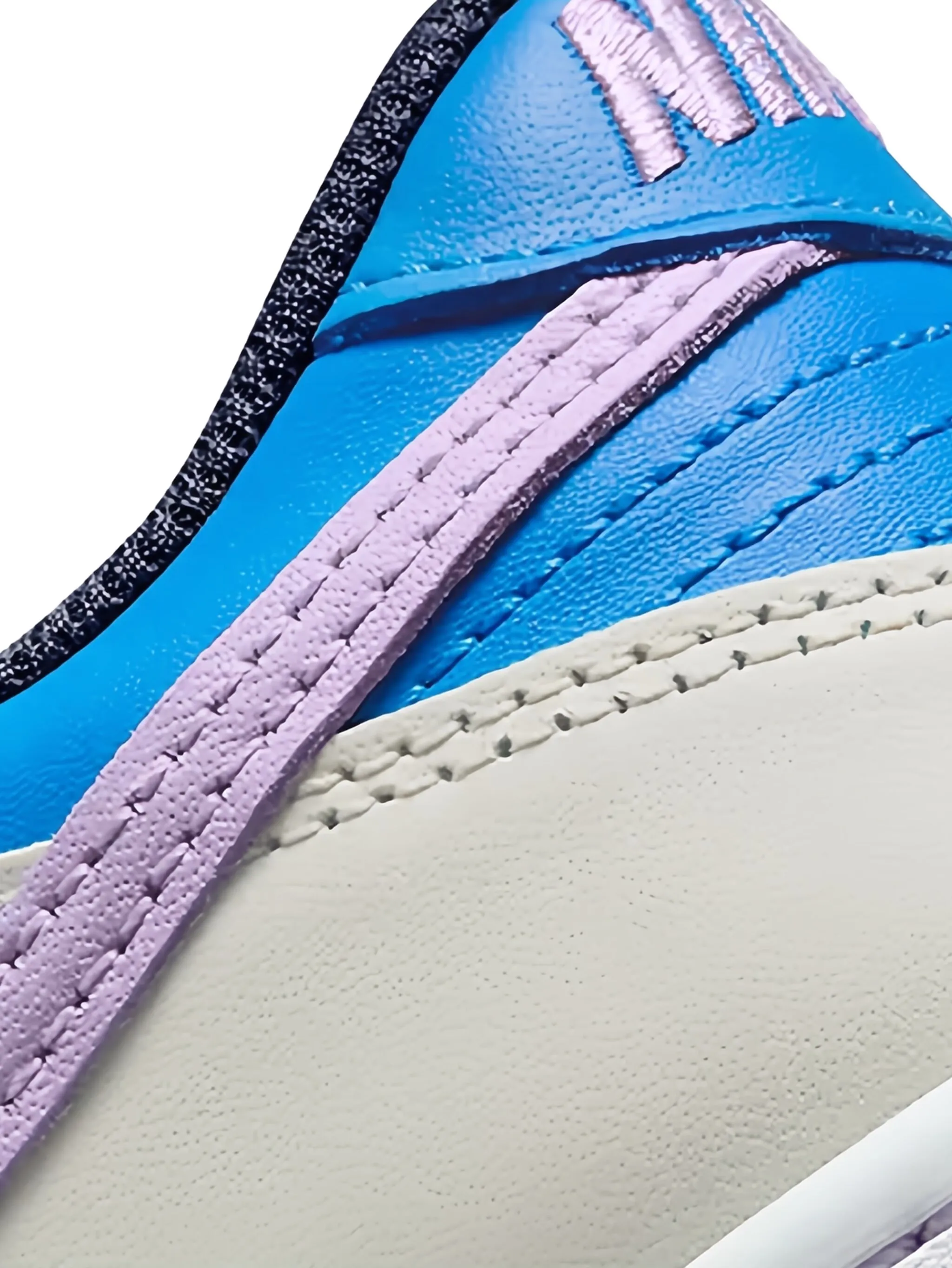 Кроссовки Dunk Low Khaki/Blue/Pink Nike Kids, бежевый — фото 4