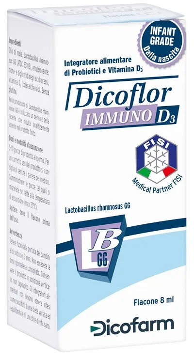 

DicoFlor Immuno D3 Добавка с витамином D и пробиотиками 8 мл