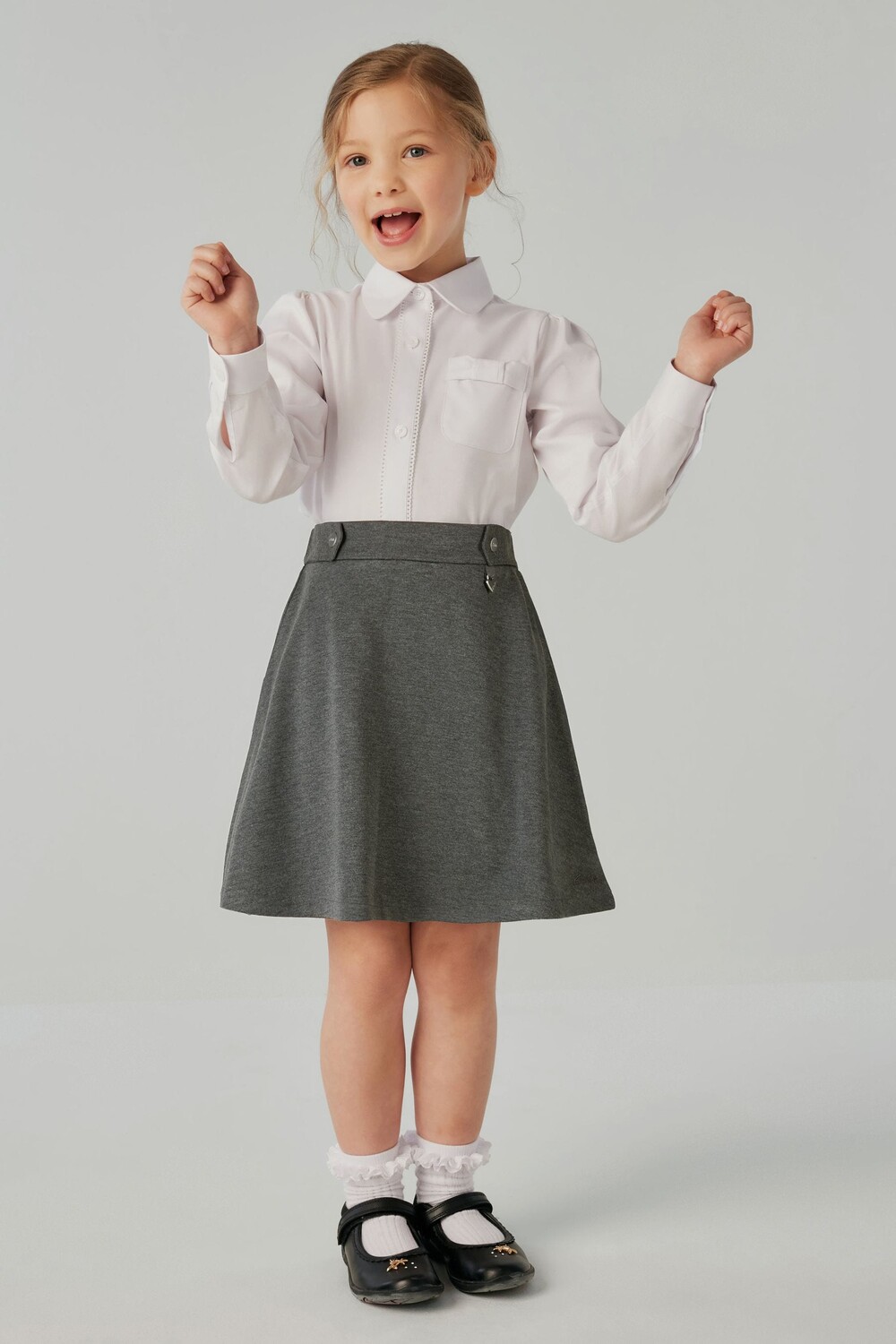 

Школьная юбка понте Clarks, серый