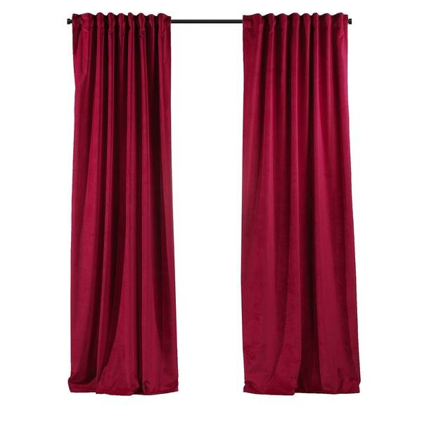 

Бархатная штора Puude Home Design 280200, 25x1x280 см, красный