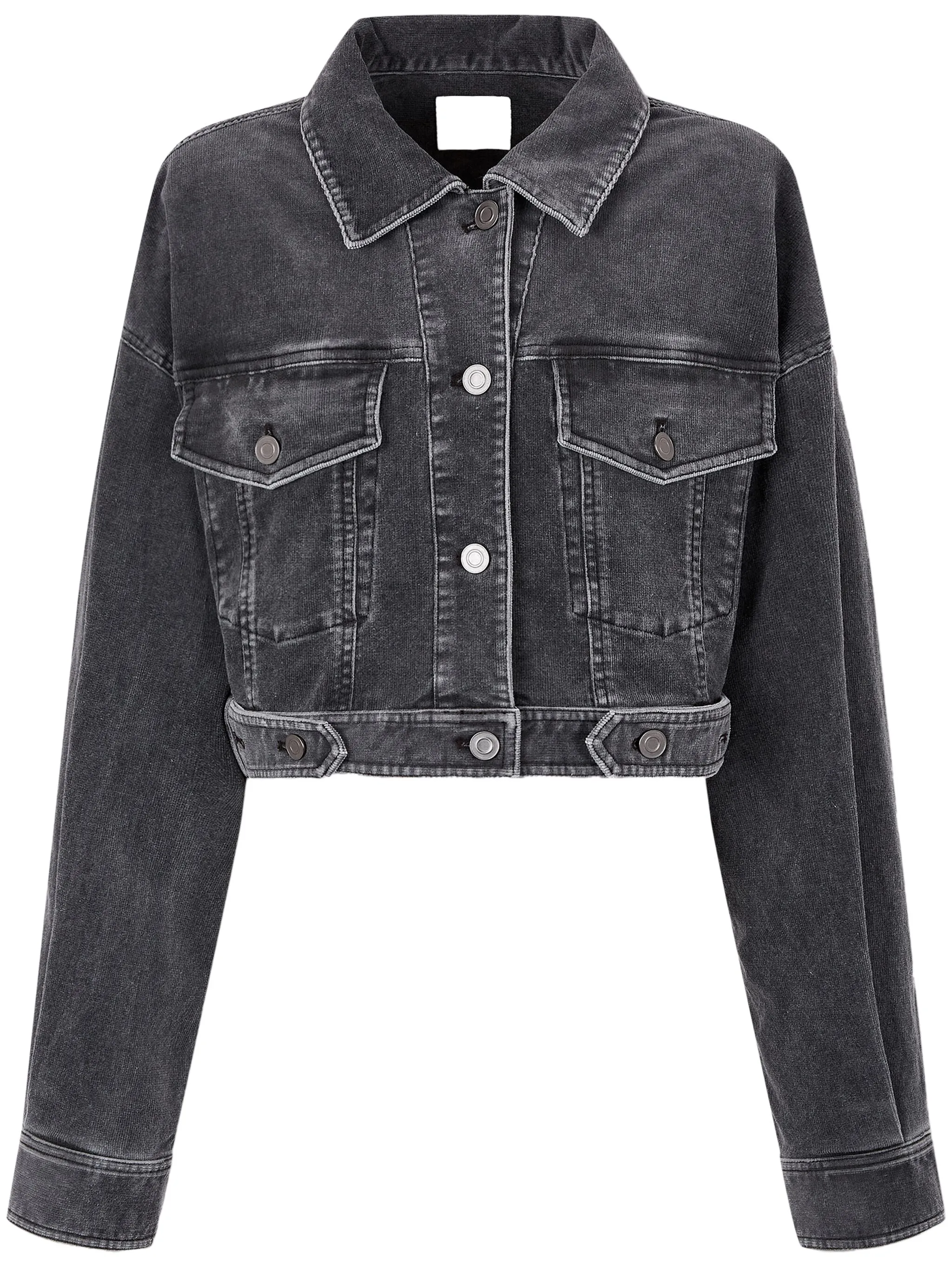 

Укороченная вельветовая куртка Studio Tomboy, серый