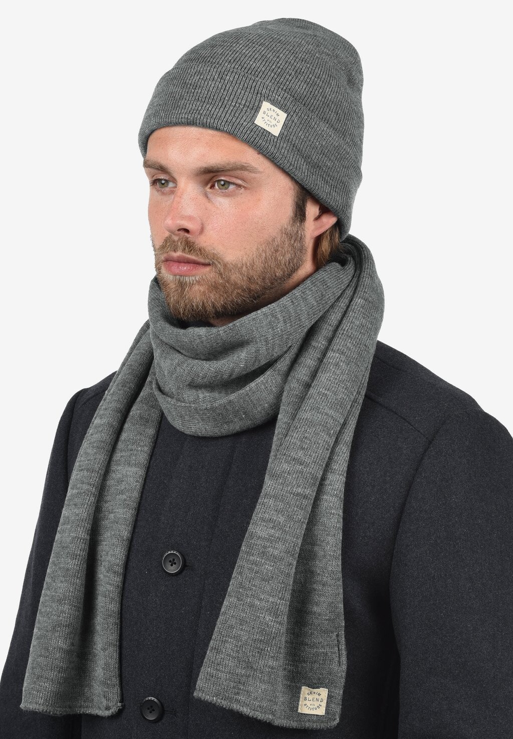 

Шарф BHSCAR Blend, цвет grey denim