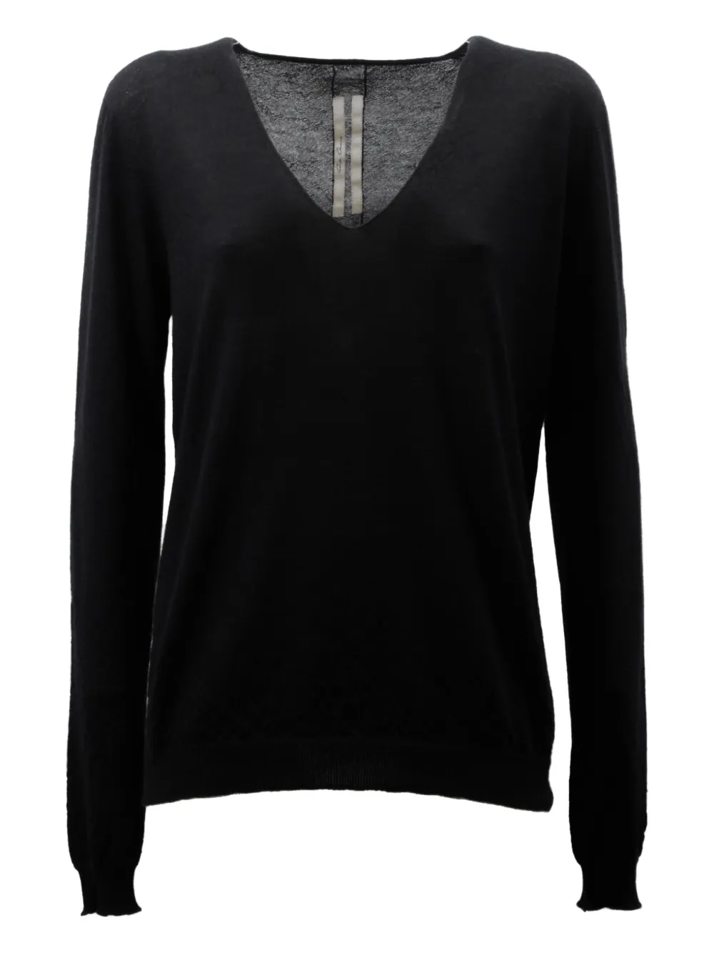 

Свитер с V-образным вырезом и длинными рукавами Rick Owens, черный