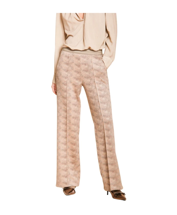 

Женские брюки-чиносы из джерси с люрексом Mason'S, бежевый